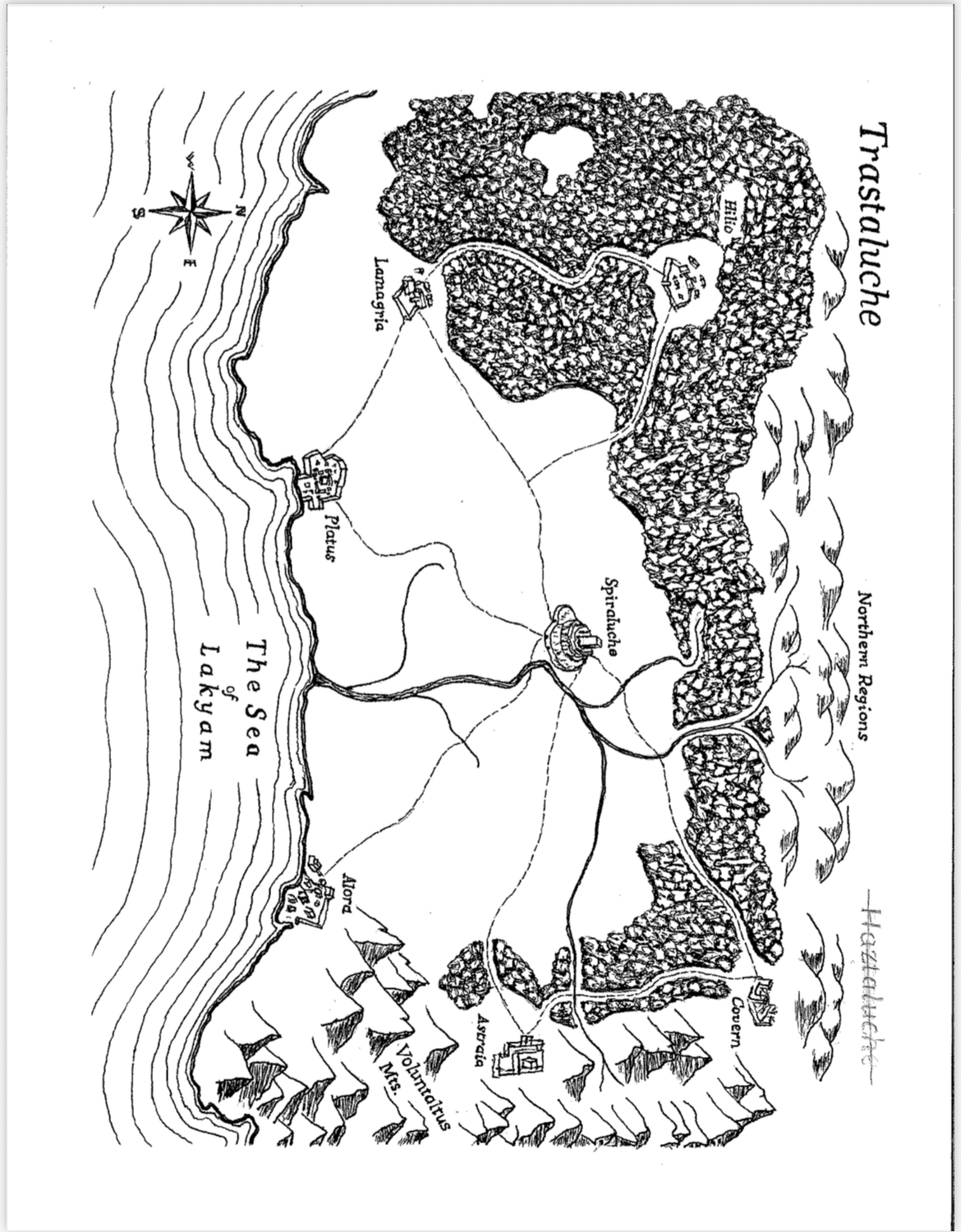 Signed Map of Hazcaluche/Trastaluche - Christopher J. Rziha- Novelist ...